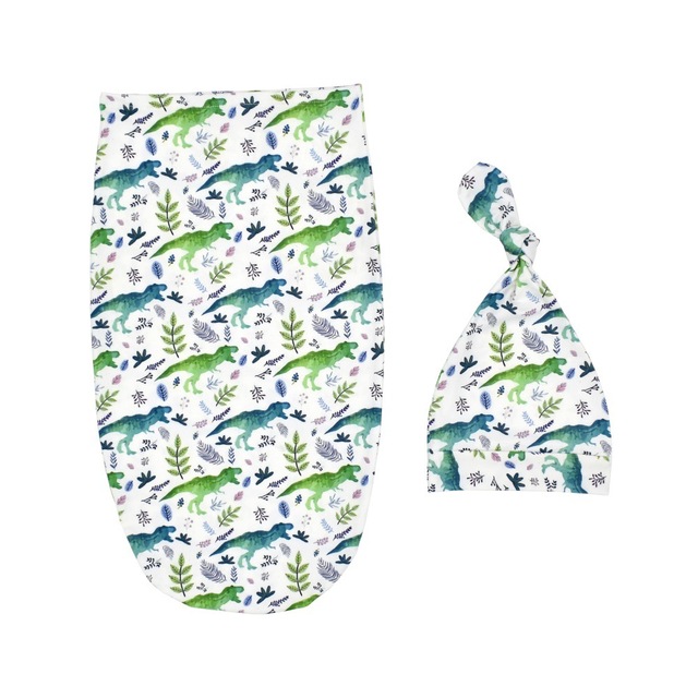 Baby Swaddle Wrap Soft Print Newborn Cocoon Envelope Comfortable Cotton Baby Sleeping Bags Discharge Kit Newborn Blanket