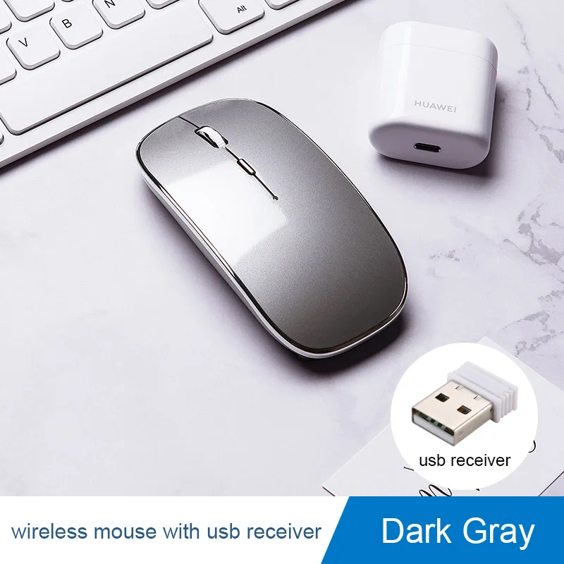 Wireless dark grey Беспроводная мышь для Macbook air 13/pro 13 Bluetooth мышь для huawei Xiaomi ноутбук перезаряжаемая ПК Бесшумная игровая мышь sem fio мыши - Цвет: Wireless dark grey