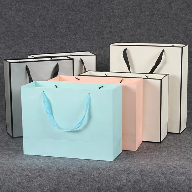5/10 pcs Personization Logo Paper Gifts Package Bags For Small