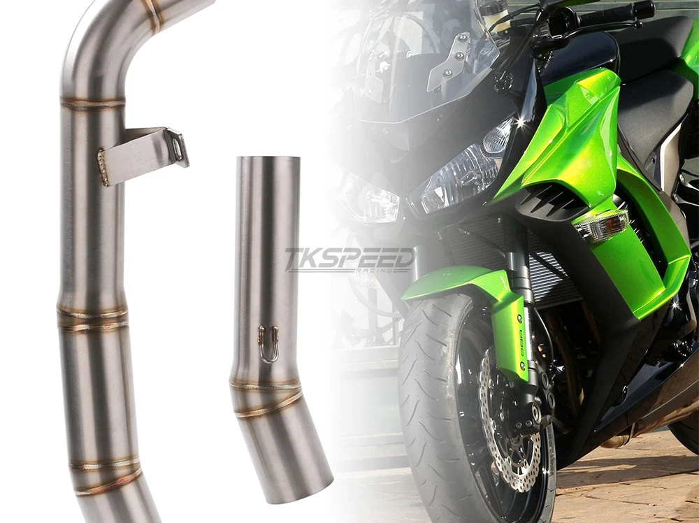 Для Kawasaki Z1000 2007 2008 2009 мотоциклетная выхлопная труба Соединительная труба мотоциклетная глушитель круглая Соединительная труба средняя Соединительная труба