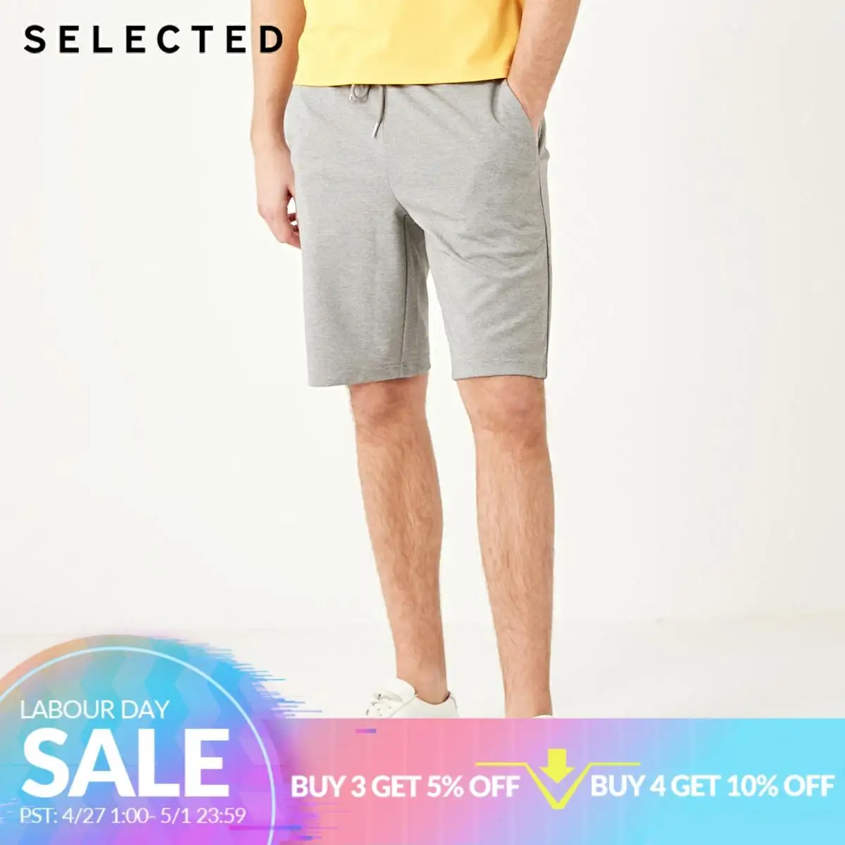 

SELECTED Men's Spliced Straight Fit Shorts S|4192SH501
