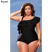 Bunvel, винтажная одежда для плавания, летняя пляжная одежда, купальник с оборками, сексуальный цельный купальник с пуш-ап, монокини, купальник для женщин