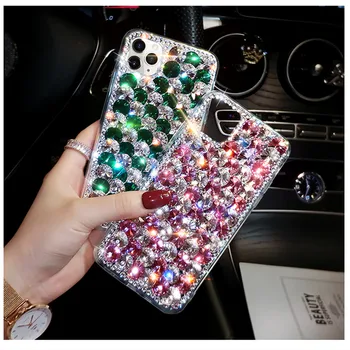 

Fashion Full Bling Circular Diamond Case Cover For iPhone X XS Max 8 7 6 6S Plus Crystal Case For iPhone XR 11 Pro Max Fundas