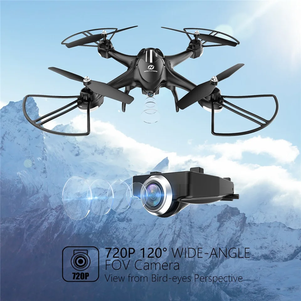 Holy Stone HS200D FPV RC Дрон с камерой 720P 120 ° FOV Live Video WiFi RC вертолет 3D Flips Безголовый режим Квадрокоптер