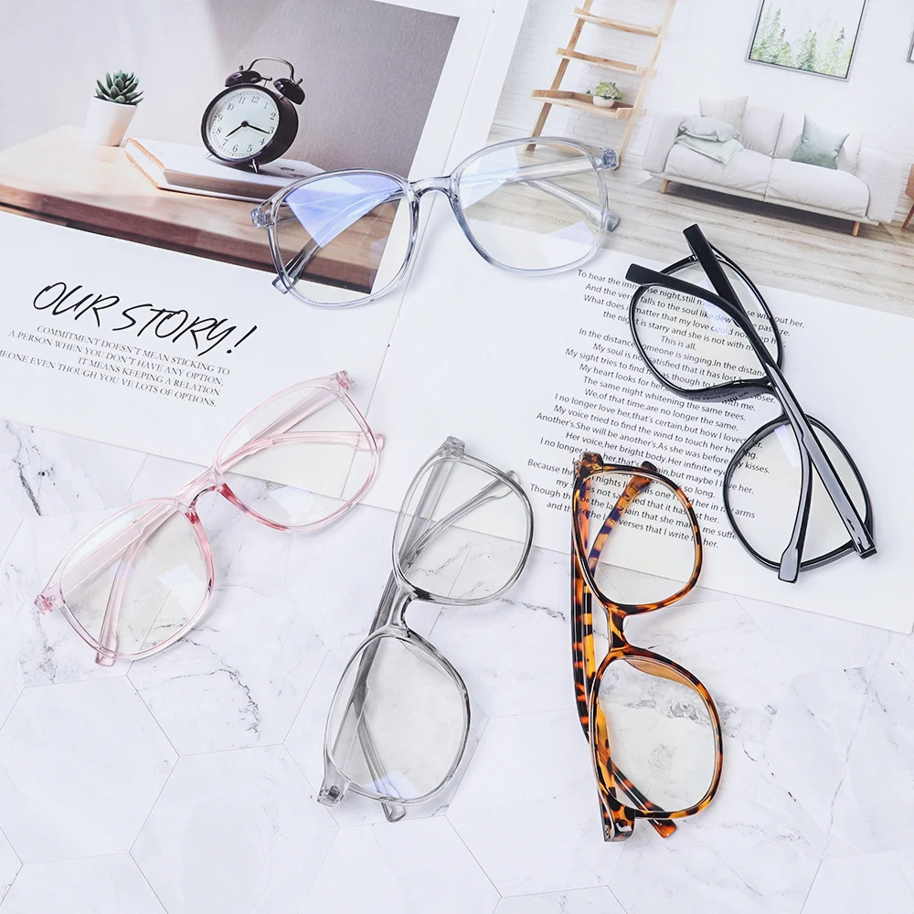 

1Pcs Fashion Unisex Portable Optical Glasses Ultra Light Resin Blue Light Blocking Glasses Flexible Vision Care Computer Glasses