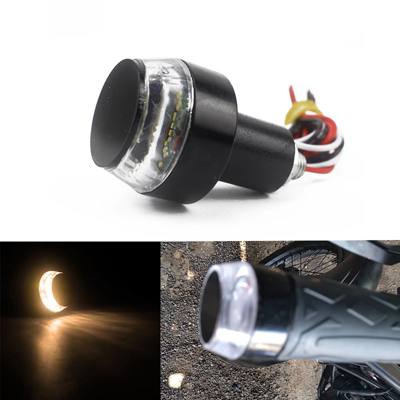LyhomeO Motorcycle LED Turn Signal Light Side Indicator Corner Light Side Mounted Red Amber Side Light Universal Motorcycle Turn Signal Light