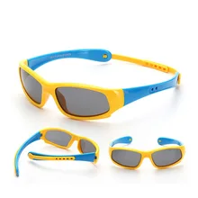 Поляризованные детские солнцезащитные очки для мальчиков и девочек 1-6 лет с регулируемым ремешком, Экологичные силиконовые солнцезащитные очки для детей