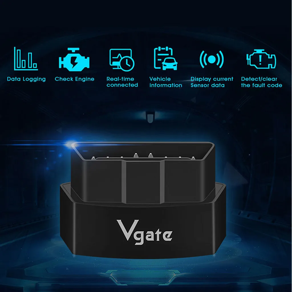 Vgate iCar3 ELM327 WiFi Bluetooth 3,0 OBD2 V2.1 дагностический сканер для Android США автомобильный диагностический инструмент 813