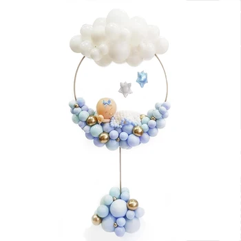 

round shape diy balloon support stand column wedding birthday scene backdrop dress up circle ballons tubes kids party decoration
