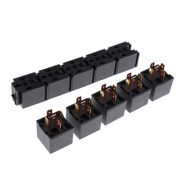 

1 Set Car Control Relay Socket 5 Pin 80A Relay Socket Terminal Connector DPDT For Auto Alarm/Headlight/Remote Start/Stereo