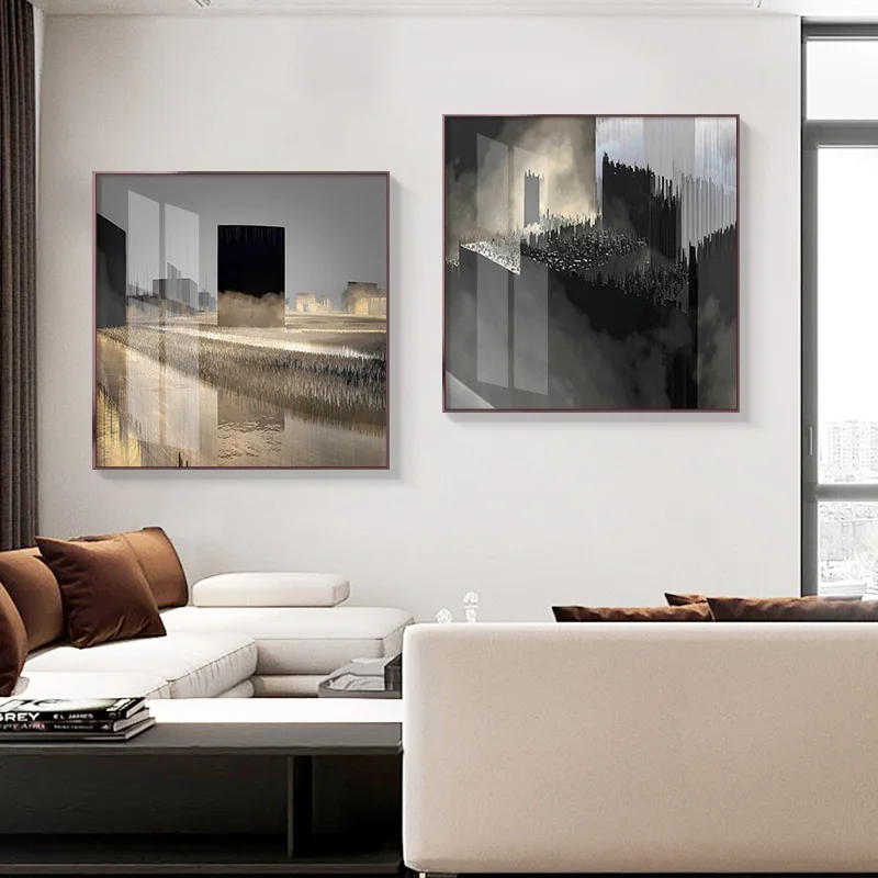 

Modern architecture view Canvas Painting Posters and Print Square industry home Decor Art wall Pictures For Living Room Bedroom