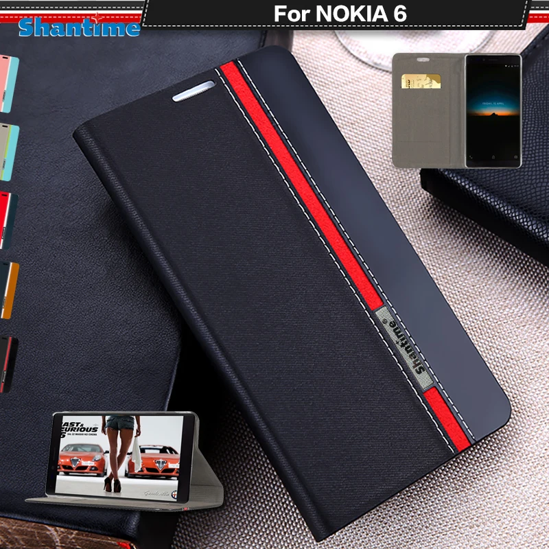 Для Nokia 6 флип-чехол для Nokia 6,1 Чехол-книжка для Nokia 6,1 Plus чехол для телефона из искусственной кожи для Nokia 6 Мягкая силиконовая задняя крышка