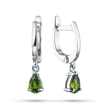 

Silver earrings with chrysolite e0611sg04202703
