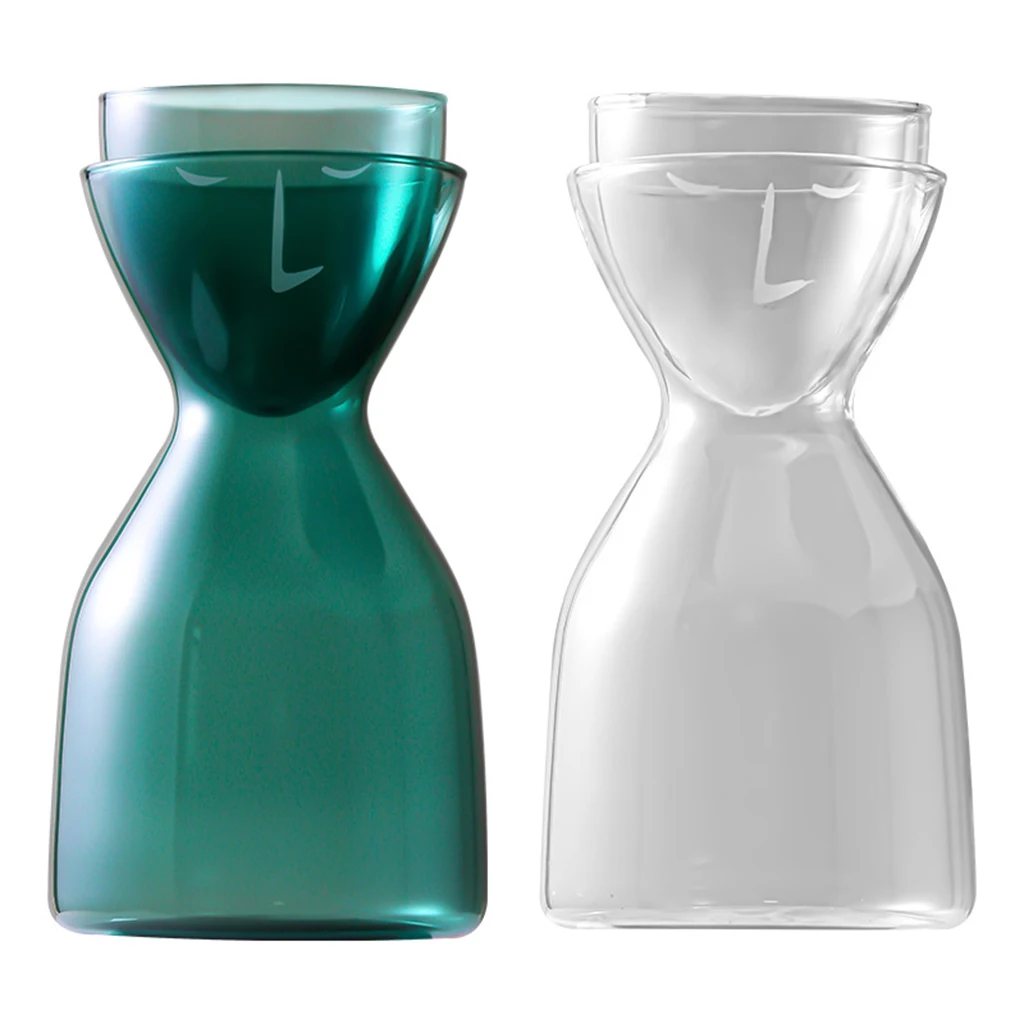 Carafe Elegant Dishwasher Hourglass Body Pitcher Borosilicate Glass for Cocktail Drinking Kitchen Drinkware Serveware | Дом и сад
