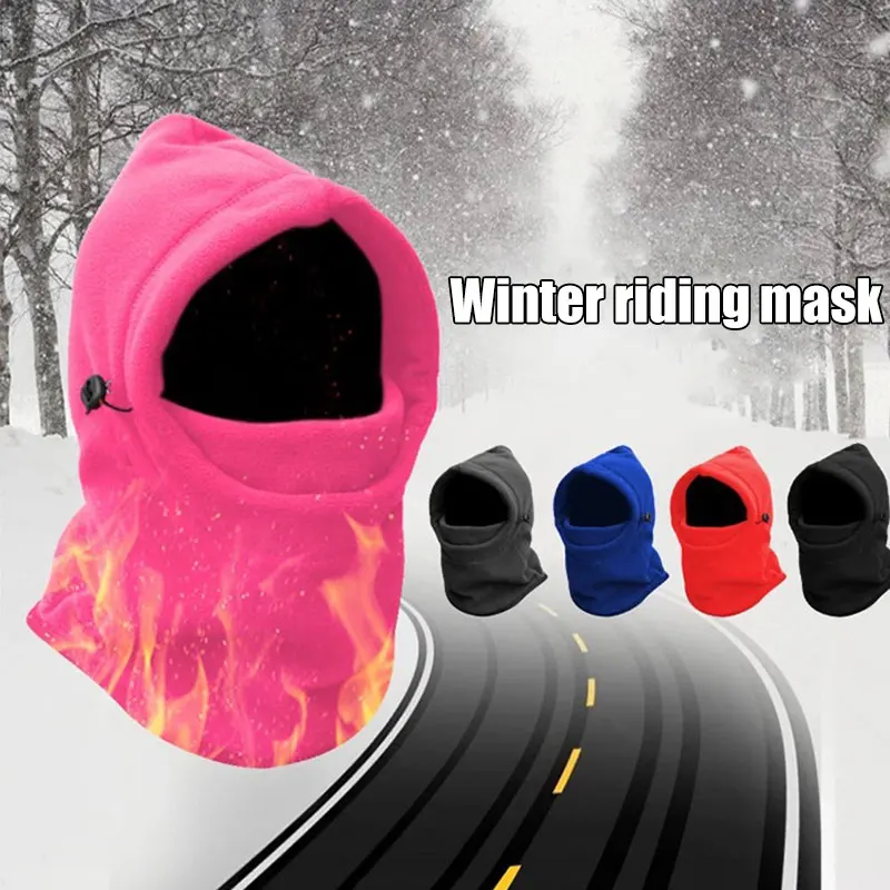 Newly Winter Thermal Fleece Men Lady Ski Face Mask Neck Warmer Hood Hats Cap Outdoor Casual Riding Windproof Snow Cap