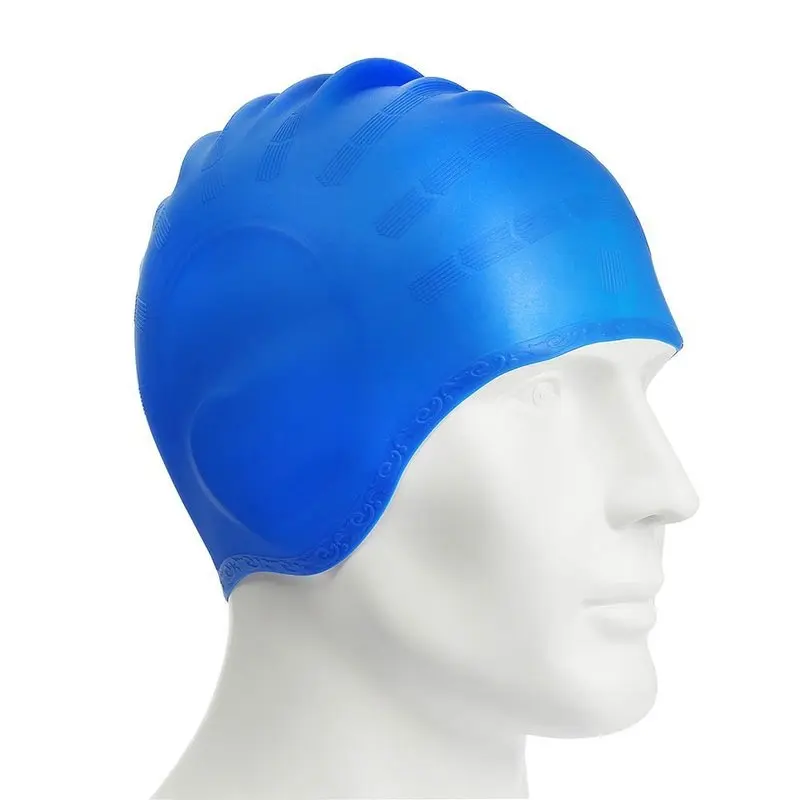 Защитная шапочка для плавания для мужчин и женщин, удобная высокоэластичная силиконовая Кепка Для Взрослых, водонепроницаемые беруши, силиконовая шапочка для плавания