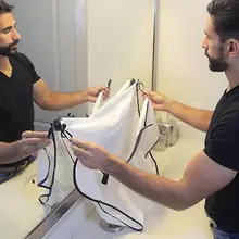 Водонепроницаемая ткань бритье ремонт бороды накидка с 2 присосками стрижка полотно для бритья обертывание парикмахерский шарф парикмахерские принадлежности