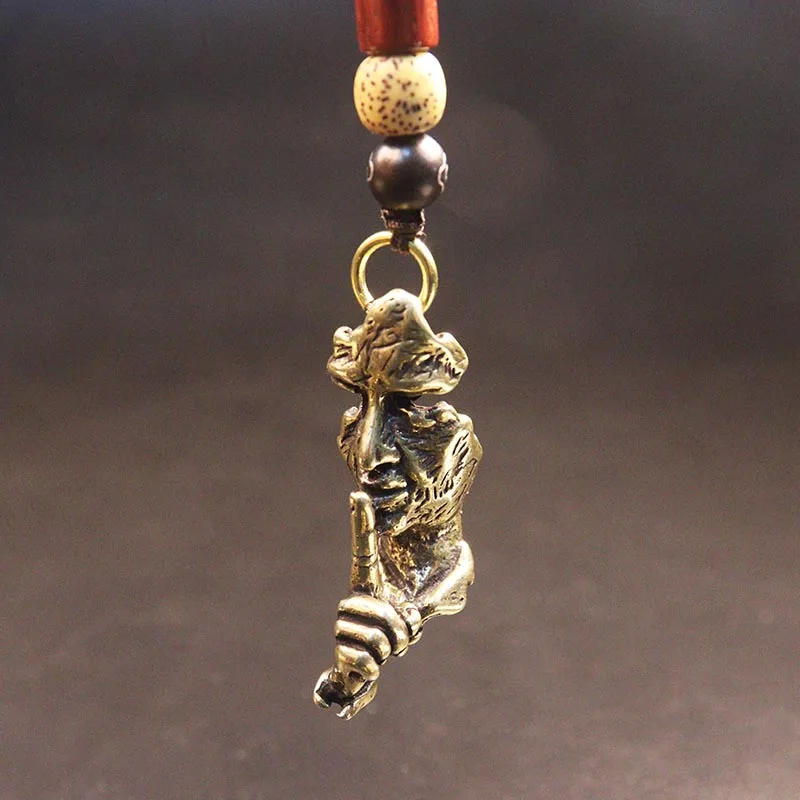 brass quiet keychain pendant (2)