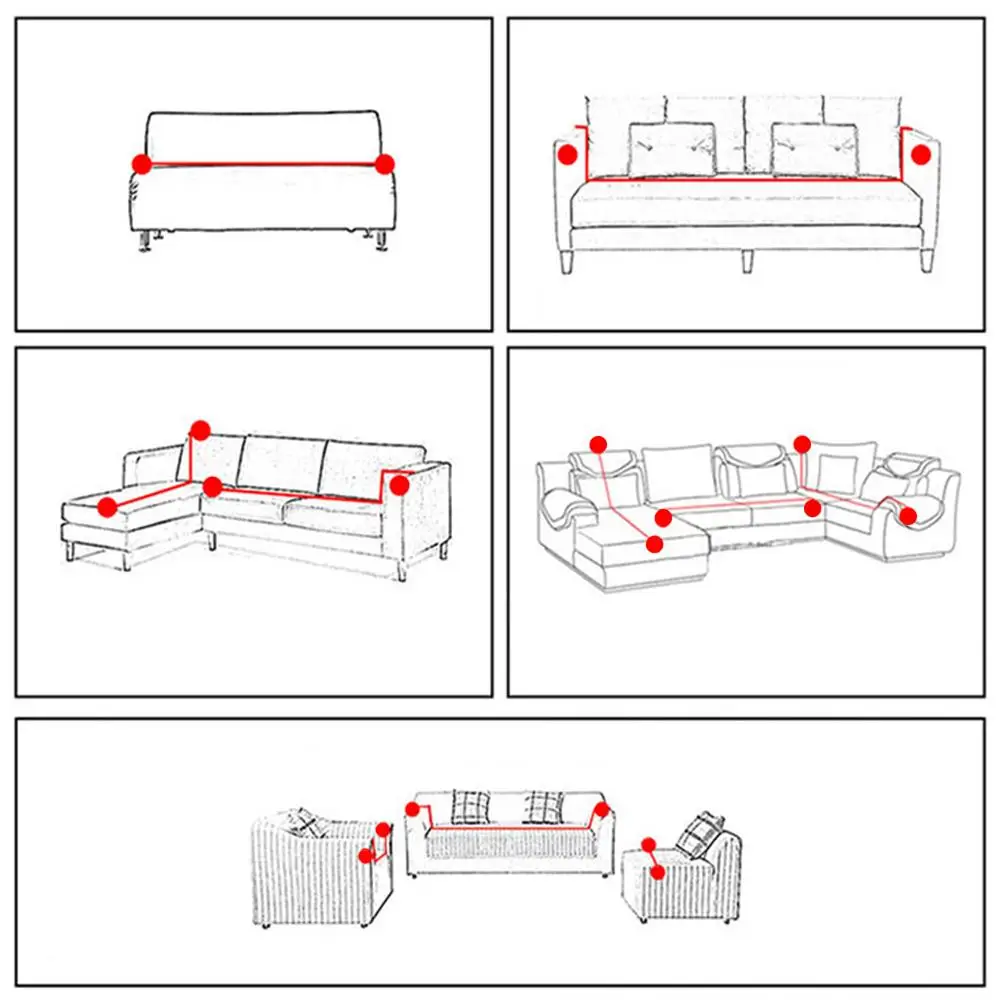 NEW Elastic Sofa Cover 3D Plaid Slipcover Universal Furniture Covers With Elegant Skirt For Living Room Armchair Couch Sofa