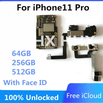 

Original Unlocked for iPhone11 pro Motherboard With IOS System With / without Face ID Logic Main Board 5.8 inch 64GB 256GB 512GB