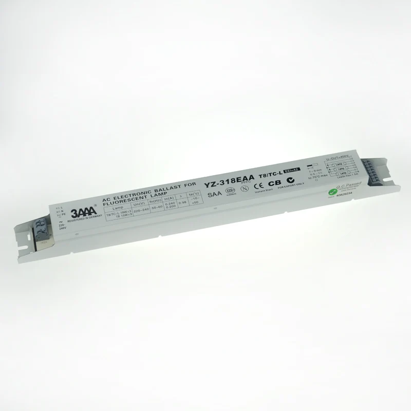 3AAA YZ-118EAA YZ-218EAA YZ-318EAA one for one T8 electronic ballast 18W/20W fluorescent tube rectifier electronic ballast