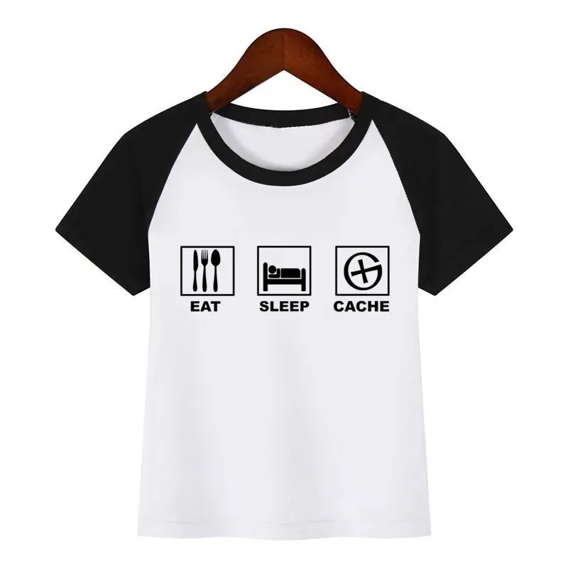 

Kids I'm Not Lose I'm Geocaching Funny Print T Shirt Design Summer Tops Boys and Girls Casual Streetwear T-shirt