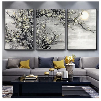 

5d diamond painting 3 Pcs Chinese Style Beautiful Plum Blossom Flowers mosaic full square round drill diamond embroidery N312
