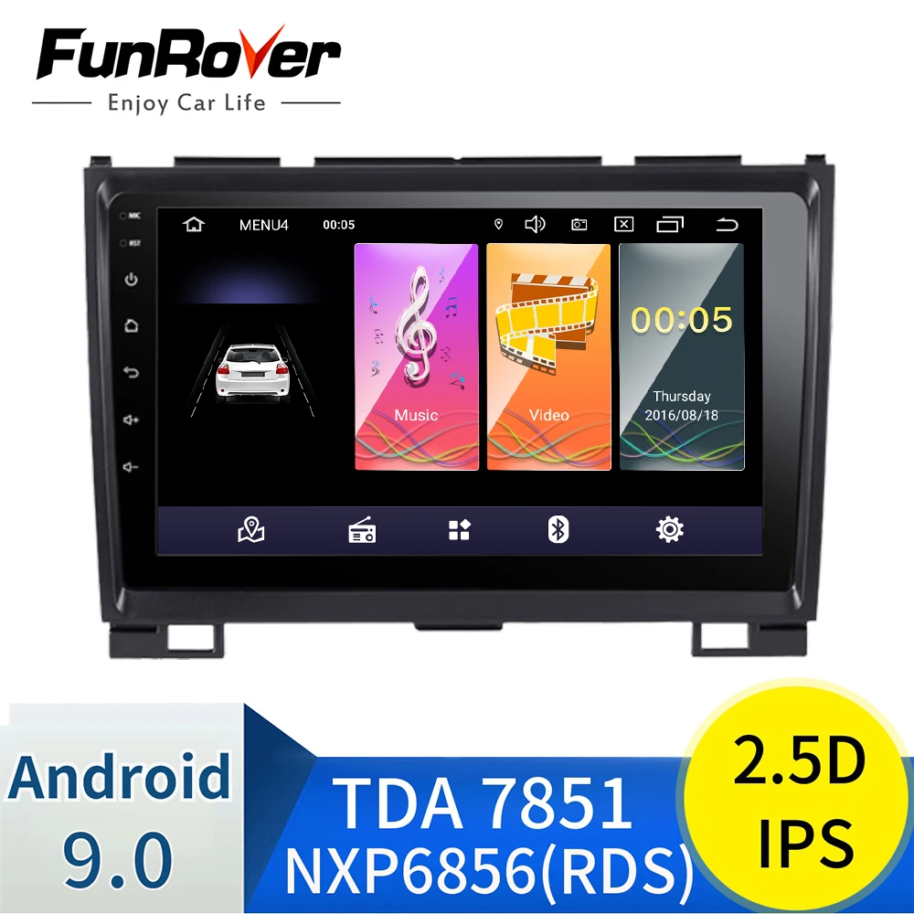 Автомагнитола Funrover 2.5D + IPS на android 9 0 для Haval Hover Greatwall Great wall H5 H3 dvd gps навигация