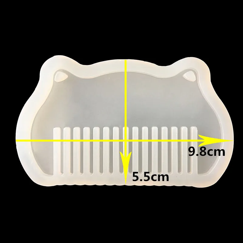1 шт DIY Прозрачная силиконовая форма расчески для эпоксидной УФ-смолы с настоящим цветком ручной работы ювелирные изделия инструменты полимерные формы для ювелирных изделий - Цвет: 2