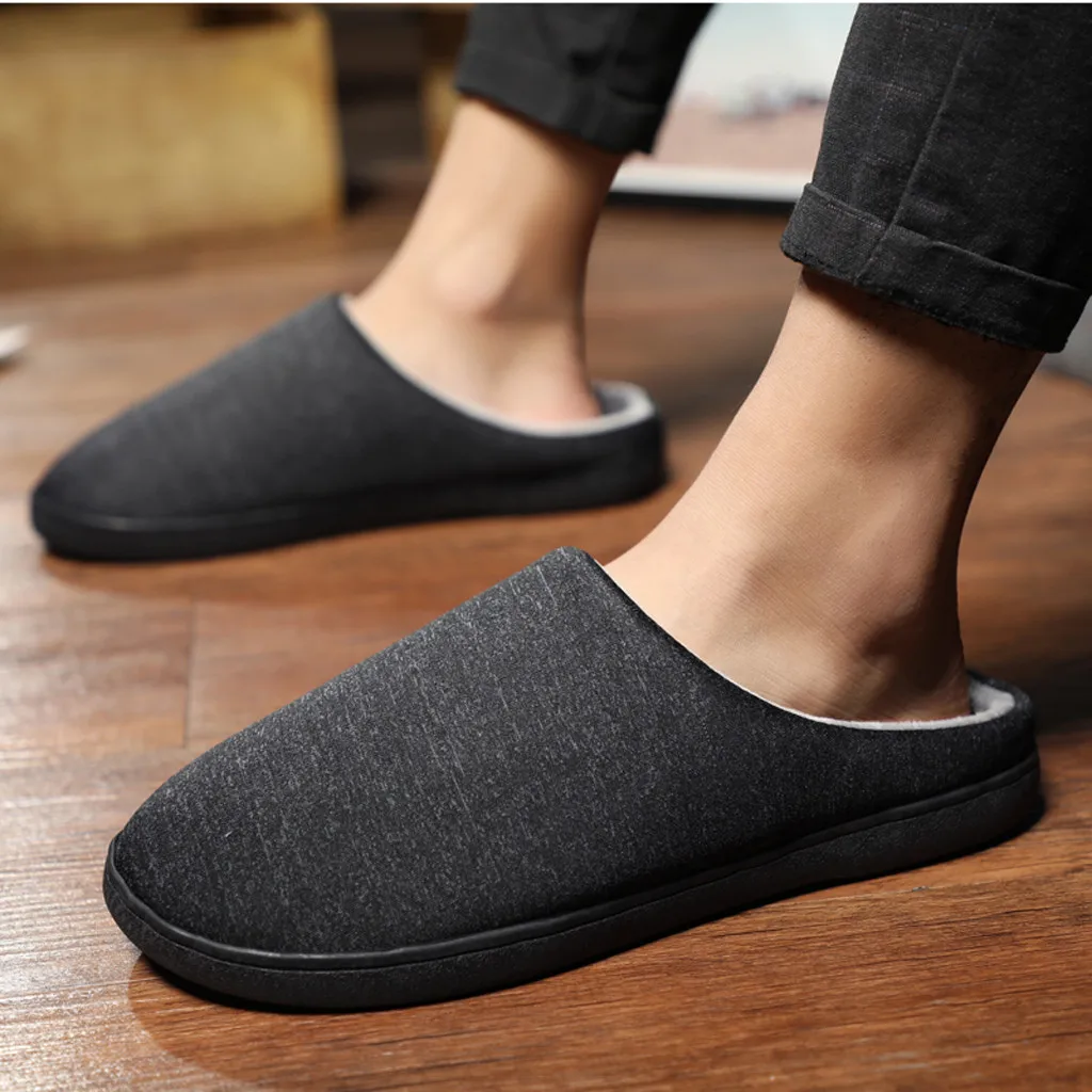 

Mens Winter Home Slippers Cartoon Cat Shoes Non-slip Soft Winter Warm House Slippers Indoor Bedroom Lovers Couples Floor Shoes