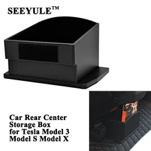 1 шт. SEEYULE ящик для хранения спинки сиденья автомобиля Органайзер сумка кожаный контейнер аксессуары для Tesla модель X модель S модель 3