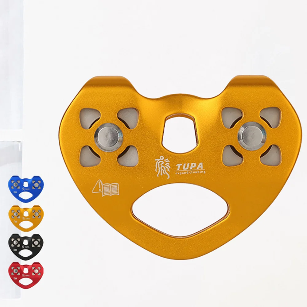 

Outdoor Rock Ice Climbing Equipment 20kN Workload 20kN Breaking Load Rescue Cable Trolley Aluminum Alloy Speed Pulley