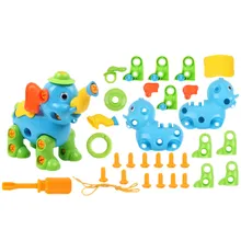 Образование для детей Веселые Обучающие игрушки для детей винт DIY гайка установлен 3D головоломка животное разборка дети ToysW817