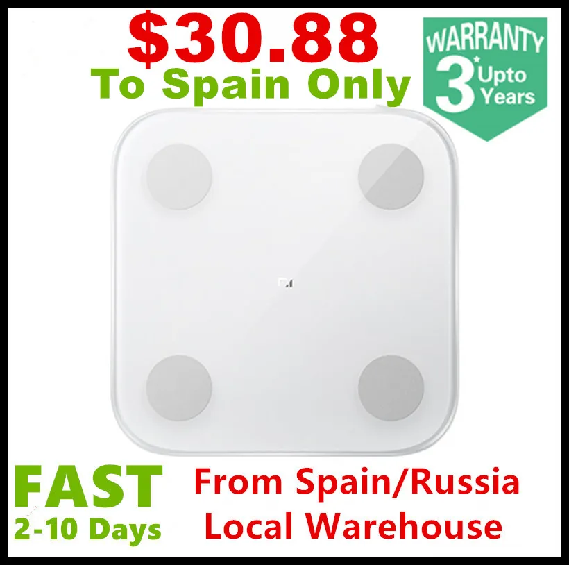 Preise (Schiff von Spanien) 2019 heißer Xiao mi mi Körper Fett Waagen 2 Digitale Elektronische Led anzeige mi fit App Control XMTZC05HM