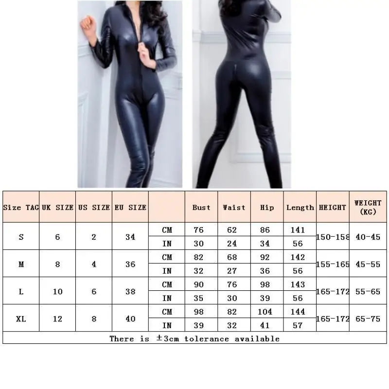 Черный кожаный комбинезон высокий эластичный сексуальное боди женское белье