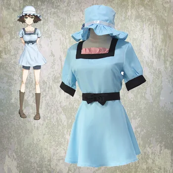 

Game Steins;Gate Costumes Shiina Mayuri Hat + Dresses Full set Cosplay fashion Women's party dress for Halloween carnival