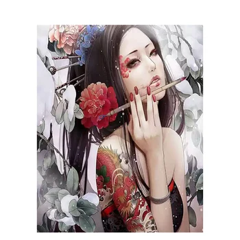 

Frameless Women DIY Painting By Numbers Figure Painting Acrylic Paint By Numbers Home Wall Art Picture 40x50cm Gift