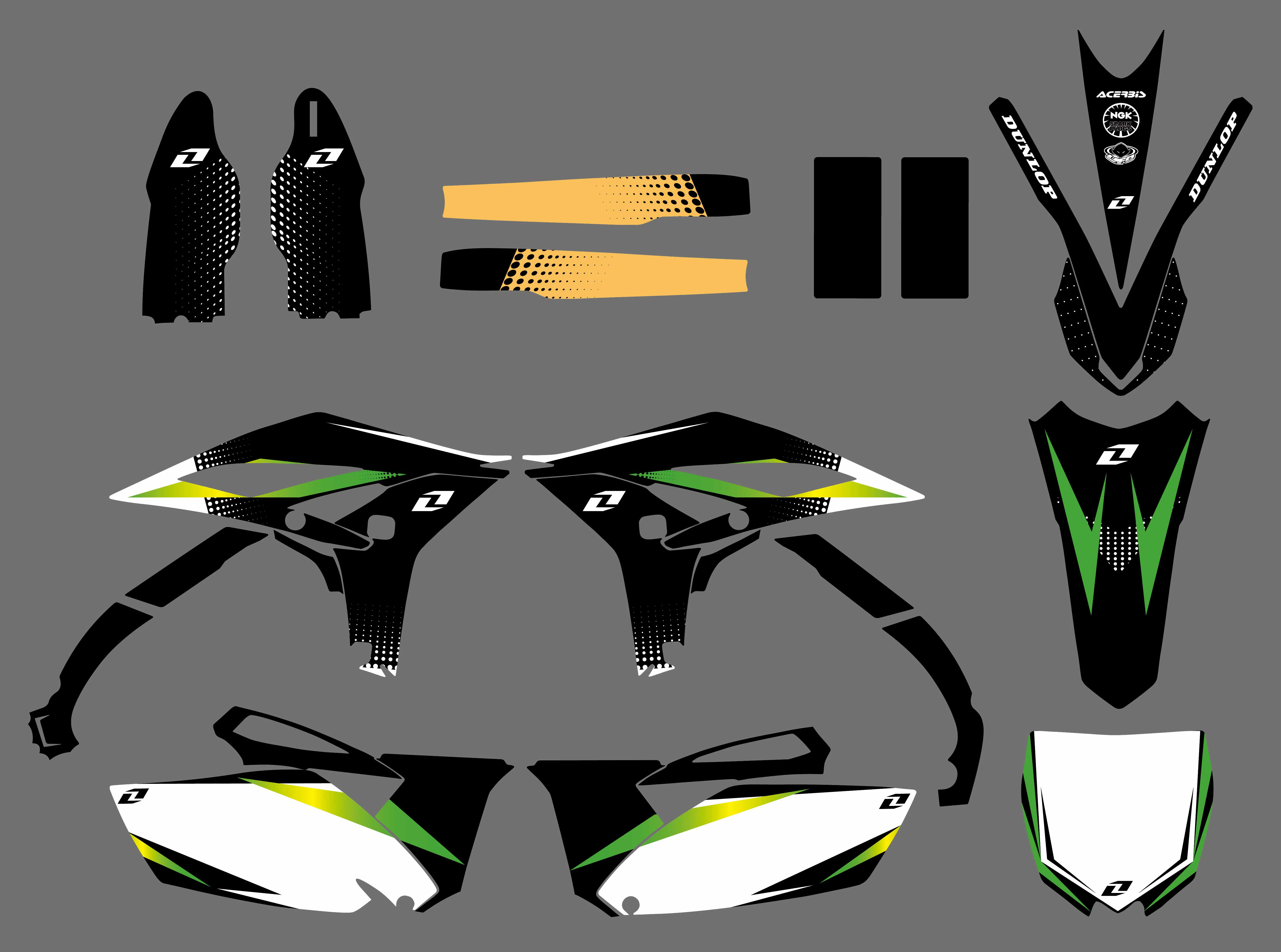 NICECNC Motorcycle Team Graphic Background Decals Kit For Yamaha YZF 250 YZ 250F YZF250 YZ250F 2010 2011 2012 2013 Fork Stickers |