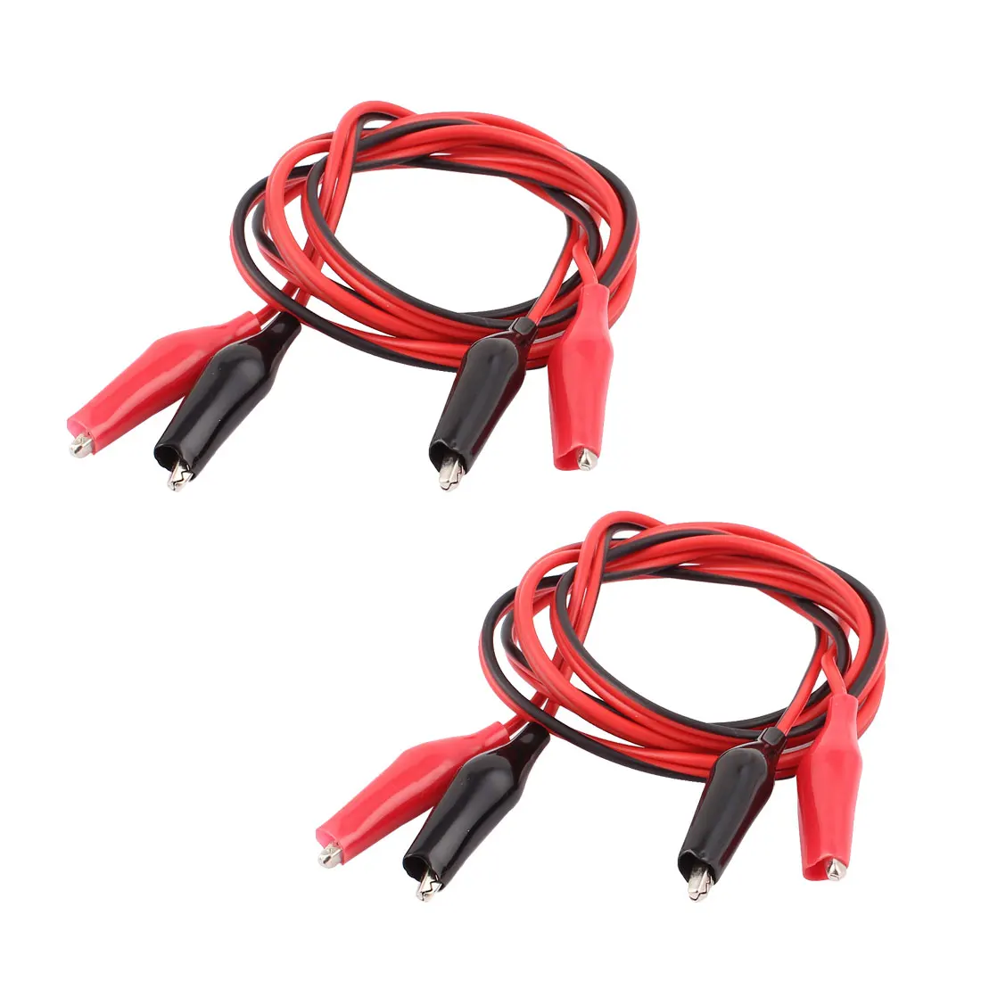

Uxcell 2 Pcs 1 Meter Double end Test Lead Alligator Crocodile Clip Wire