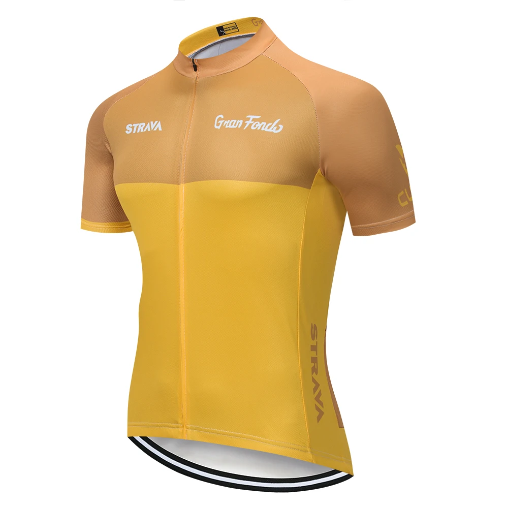 

2019 STRAVA Men short sleeve cycling jerseys Summer Tops Shirt Bike Clothing shirts MTB Breathable Bicycle Wear 100% Polyester