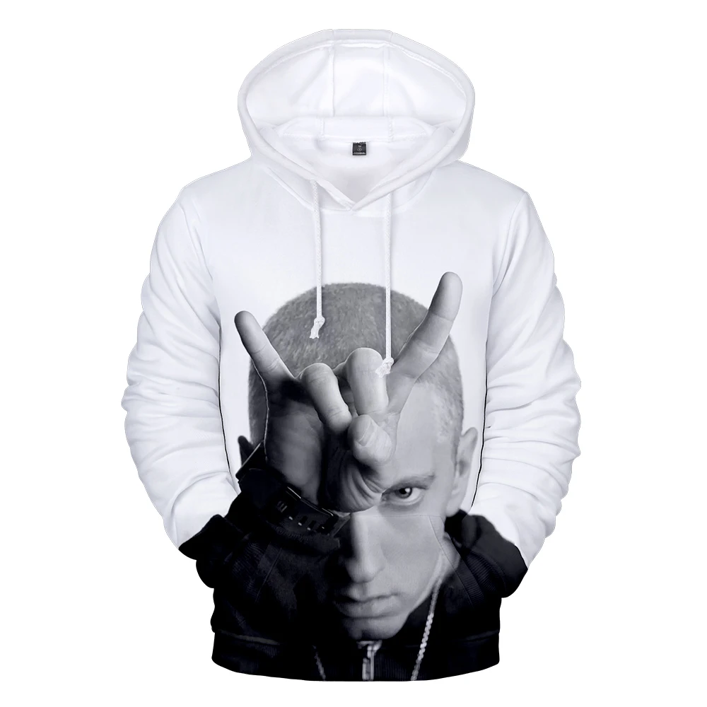 Уличная Повседневная Толстовка 3D Eminem для мужчин и женщин осенняя с длинным