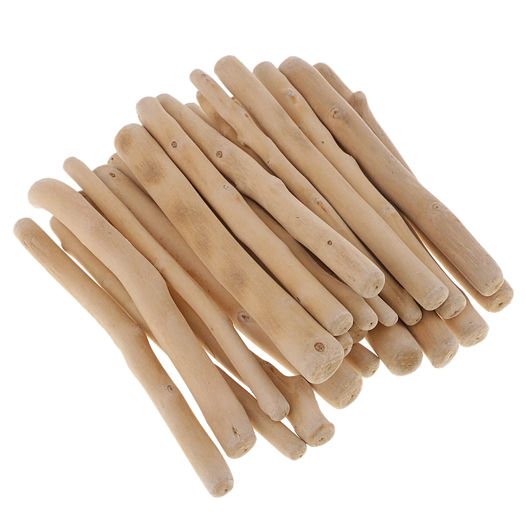 250g Natural Wood Log Sticks Natural Driftwood Rod Unfinished Wood Rods Decoration - 5.71 - 5.90inch