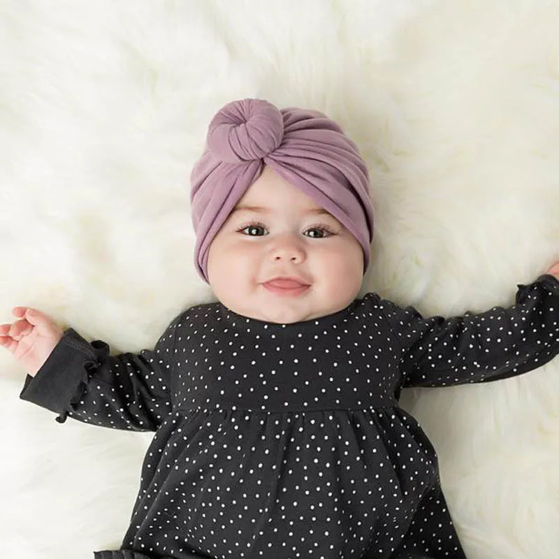 Baby Toddler Kids Donuts Turban Headband Head Wrap Elastic Soft Twist Headwear 