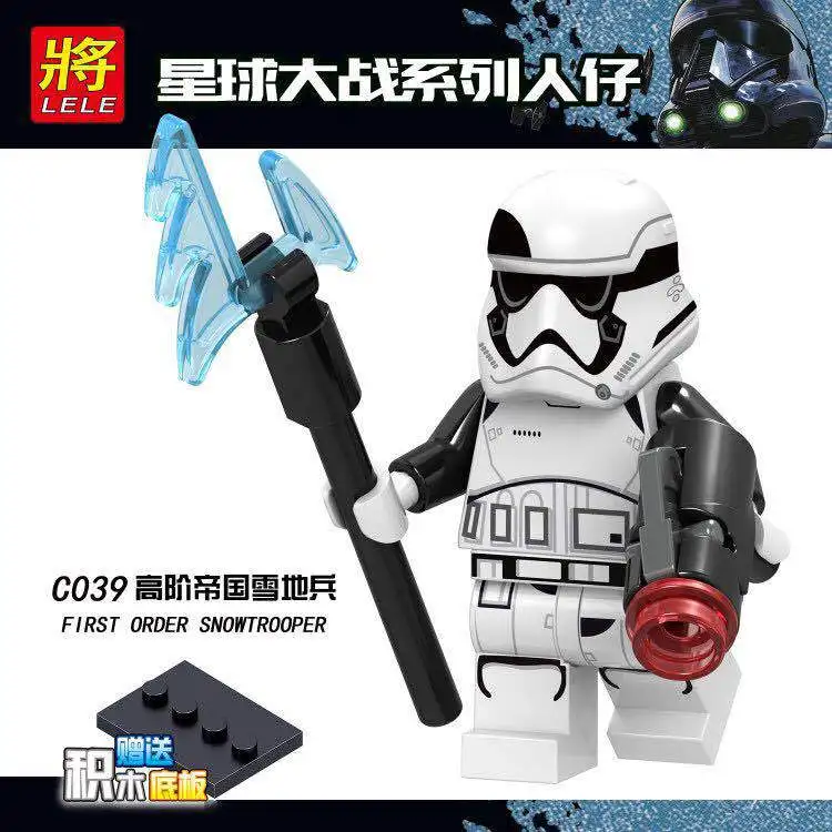 Star Wars Figures Clone Trooper Han Solo Luke Leia Maz Anakin Darth Vader Yoda Obi Wan Figure Building Blocks Toys for Children - Цвет: C039