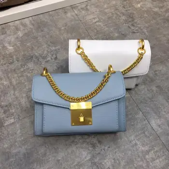 

2020 new lock wide shoulder strap small square bag, fashion handbag shoulder bag crossbody bag