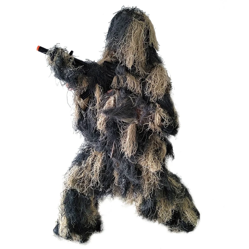 5 шт./компл. Ghillie костюм, камуфляжная одежда, одежда и брюки для охоты в джунглях, стрельбы, страйкбола, фотографии дикой природы или