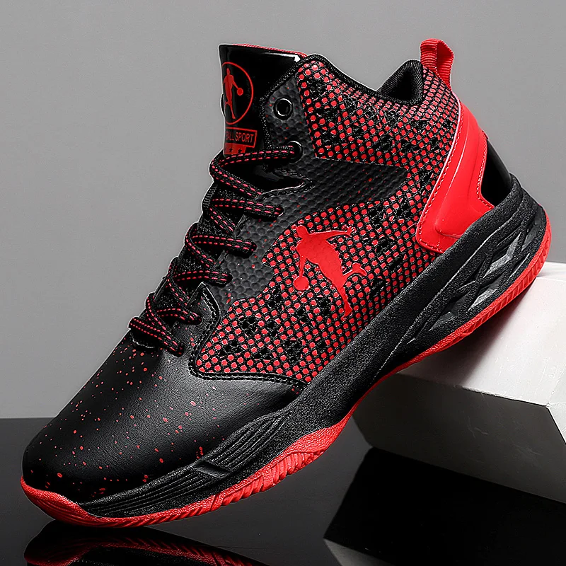 Сетчатые баскетбольные кроссовки для мужчин с высоким берцем буферические