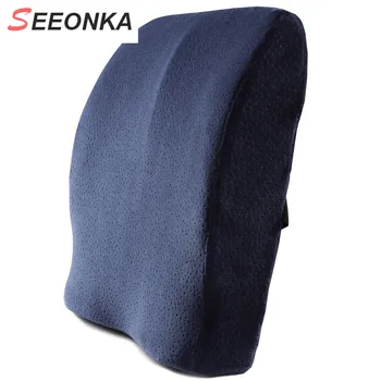 

Chair Pillow Back Pain Memory Foam Lumbar Support Back Cushion Firm Pillow for Computer Car Seat Recliner Sciatica Relief