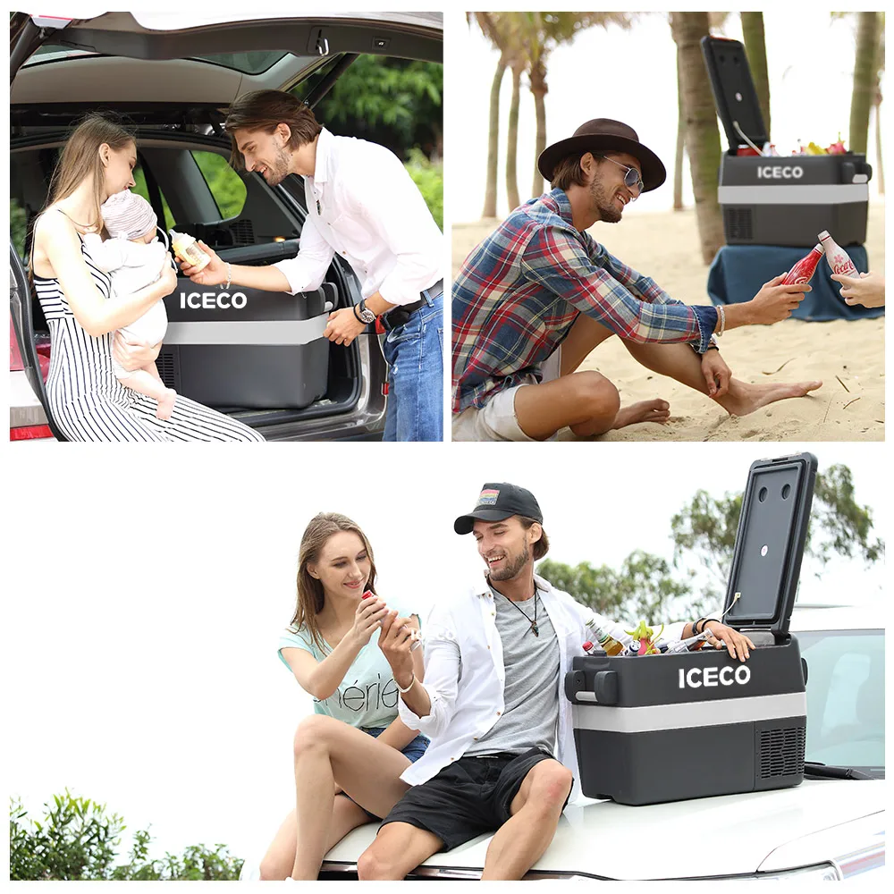 ICECO JP40 портативный холодильник Портативный морозильник 12 в холодильник, 40 литров компактный холодильник с компрессором Secop, для автомобиля и домашнего использования, 0℉~ 50℉