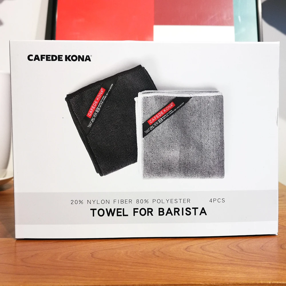

Barista Micro cloth tea towel 4 pcs 30*30cm cleaning up messy spills around on machine cafe cleaning Cloth Tableware Towel